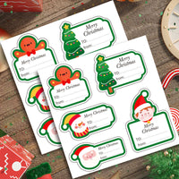 HKM-584979 Christmas Warm Paper Gift Box Sealing Stickers - 50 Eco-Friendly Adhesive Labels, Color Printed