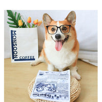 HKM-5850045 Pet Dog Sound Paper Toy - Cloth and Sound Paper Newspaper for Playtime, 25x18cm