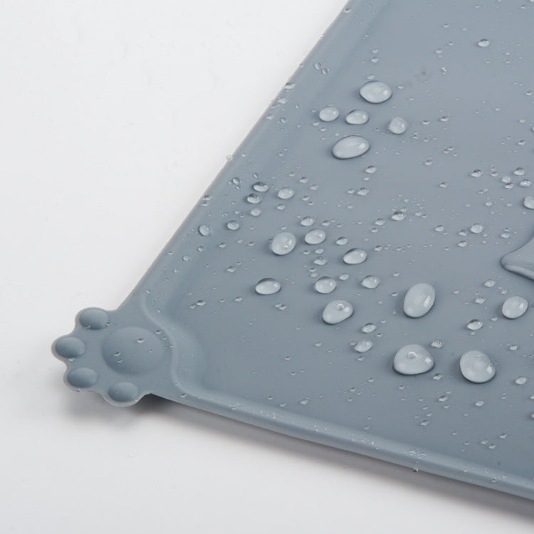 HKM-5851069 Silicone Pet Feeding Mat - Food Grade, Easy to Clean, Non-Slip Design, 48.5x30x0.5cm