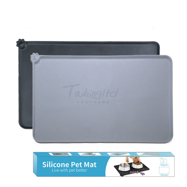 HKM-5851069 Silicone Pet Feeding Mat - Food Grade, Easy to Clean, Non-Slip Design, 48.5x30x0.5cm