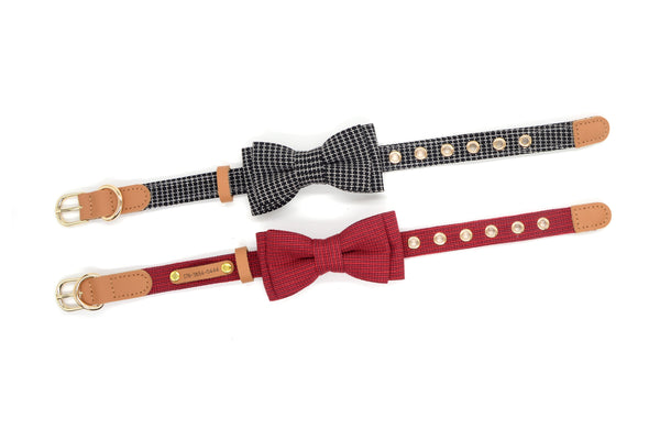 HKM-5851197 Small and Medium Dog Bow Tie Collar - Stylish Neck Accessory in Multiple Colors