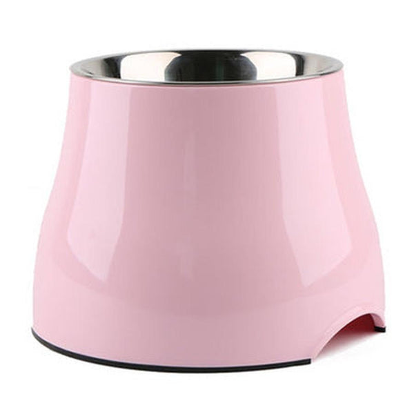 HKM-585171 Stainless Steel High-Foot Cat and Dog Bowl with Cartoon Design