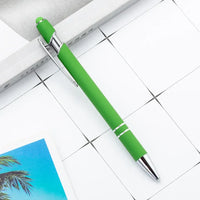 HKM-585299 Multifunctional Metal Ball Stylus Soft Touch Screen Pen 2 in 1 with Custom Logo Options