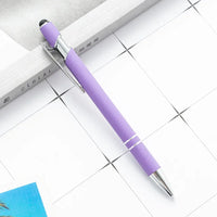 HKM-585299 Multifunctional Metal Ball Stylus Soft Touch Screen Pen 2 in 1 with Custom Logo Options