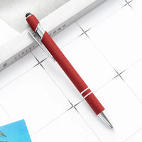 HKM-585299 Multifunctional Metal Ball Stylus Soft Touch Screen Pen 2 in 1 with Custom Logo Options