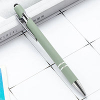 HKM-585299 Multifunctional Metal Ball Stylus Soft Touch Screen Pen 2 in 1 with Custom Logo Options