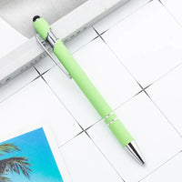 HKM-585299 Multifunctional Metal Ball Stylus Soft Touch Screen Pen 2 in 1 with Custom Logo Options