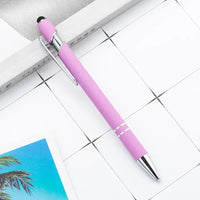 HKM-585299 Multifunctional Metal Ball Stylus Soft Touch Screen Pen 2 in 1 with Custom Logo Options