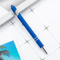 HKM-585299 Multifunctional Metal Ball Stylus Soft Touch Screen Pen 2 in 1 with Custom Logo Options
