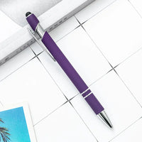 HKM-585299 Multifunctional Metal Ball Stylus Soft Touch Screen Pen 2 in 1 with Custom Logo Options