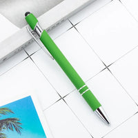 HKM-585299 Multifunctional Metal Ball Stylus Soft Touch Screen Pen 2 in 1 with Custom Logo Options