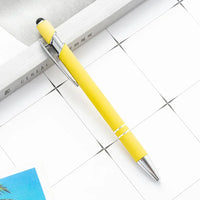 HKM-585299 Multifunctional Metal Ball Stylus Soft Touch Screen Pen 2 in 1 with Custom Logo Options