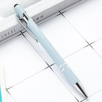 HKM-585299 Multifunctional Metal Ball Stylus Soft Touch Screen Pen 2 in 1 with Custom Logo Options