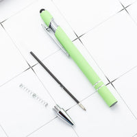 HKM-585299 Multifunctional Metal Ball Stylus Soft Touch Screen Pen 2 in 1 with Custom Logo Options