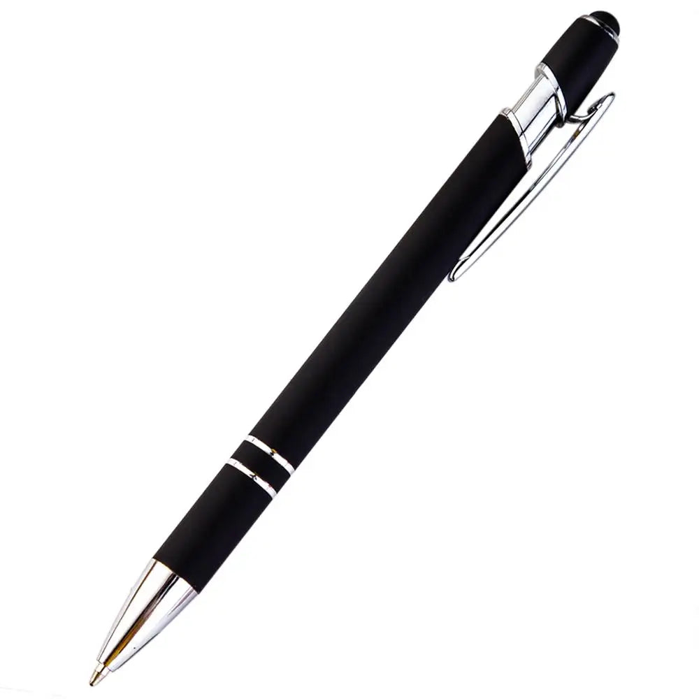 HKM-585299 Multifunctional Metal Ball Stylus Soft Touch Screen Pen 2 in 1 with Custom Logo Options