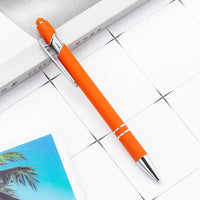 HKM-585299 Multifunctional Metal Ball Stylus Soft Touch Screen Pen 2 in 1 with Custom Logo Options
