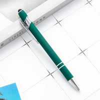 HKM-585299 Multifunctional Metal Ball Stylus Soft Touch Screen Pen 2 in 1 with Custom Logo Options