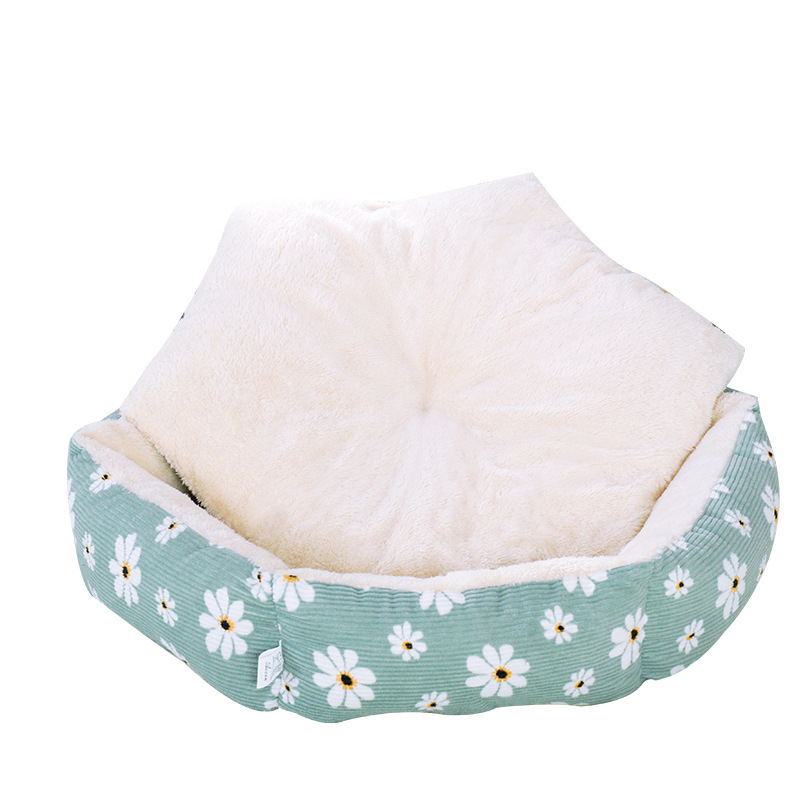 HKM-5853245 Cozy Pet Nest Dog Kennel in Yellow, Red, Green, and Dark Blue - Available in Sizes S and M
