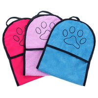 HKM-5854653 Chenille Solid Color Absorbent Towel for Pets - 62x23cm