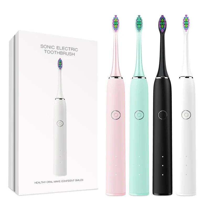 HKM-585491 Sonic Soft Eco-Friendly Electric Toothbrush with Soft Bristles for Adults and Kids
