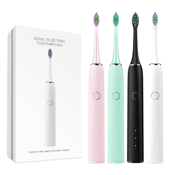 HKM-585491 Sonic Soft Eco-Friendly Electric Toothbrush with Soft Bristles for Adults and Kids