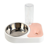 HKM-5855165 Automatic Stainless Steel Pet Water Feeding Bowl ¨C Integrated Tableware for Dogs and Cats in Brown, Blue, Pink