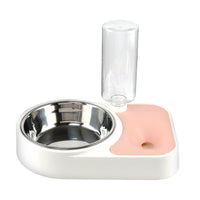 HKM-5855165 Automatic Stainless Steel Pet Water Feeding Bowl ¨C Integrated Tableware for Dogs and Cats in Brown, Blue, Pink