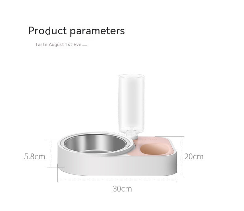 HKM-5855165 Automatic Stainless Steel Pet Water Feeding Bowl ¨C Integrated Tableware for Dogs and Cats in Brown, Blue, Pink