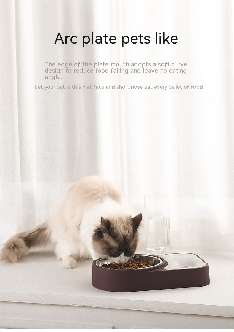 HKM-5855165 Automatic Stainless Steel Pet Water Feeding Bowl ¨C Integrated Tableware for Dogs and Cats in Brown, Blue, Pink