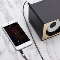HKM-585555 Mobile Phone Aux Audio Cable - Gold Plated Nylon & Copper Connection