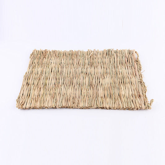HKM-5856829 Cozy Straw Yellow Mat for Small Animals - 39 x 27 Inches