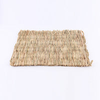 HKM-5856829 Cozy Straw Yellow Mat for Small Animals - 39 x 27 Inches