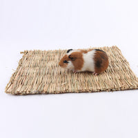 HKM-5856829 Cozy Straw Yellow Mat for Small Animals - 39 x 27 Inches
