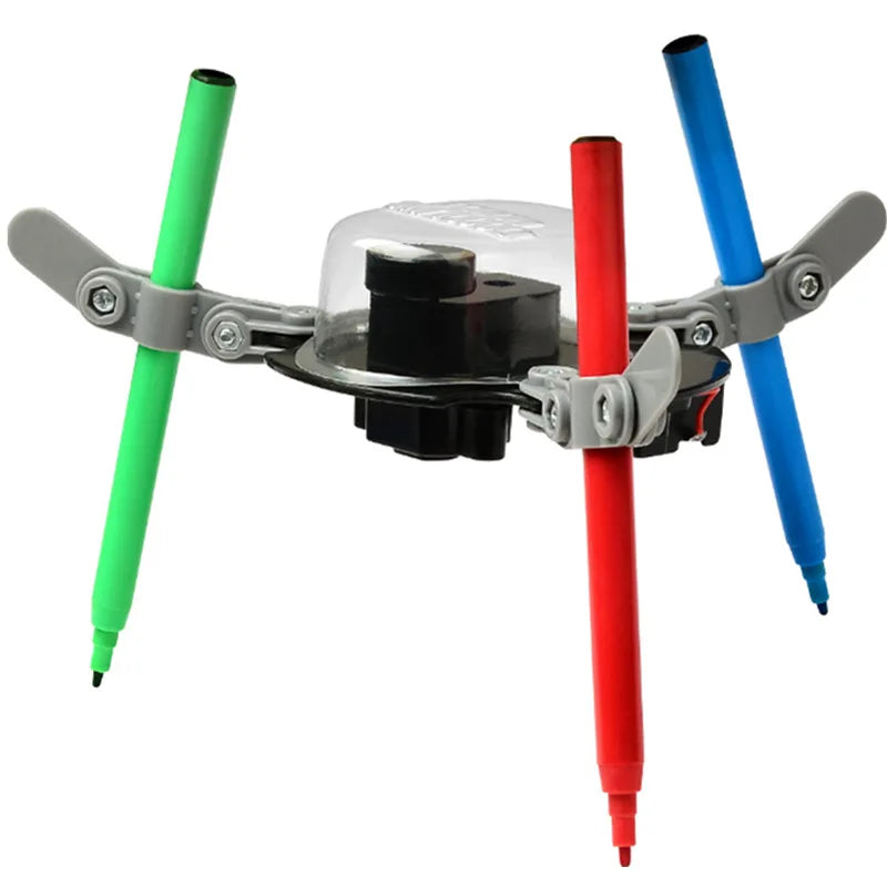 HKM-585747 Creative DIY Doodling Robot Toy for Kids - Educational ABS Plastic Drawing Machine