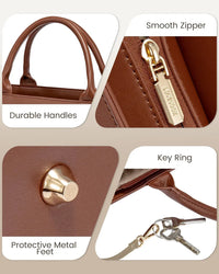 HKM-585875 15.6 Inch Canvas Laptop Tote Bag with Clutch Purse for Teachers and Professionals
