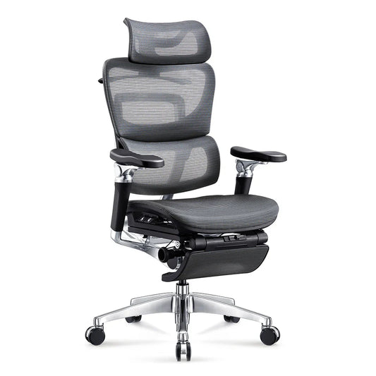 HKM-585939 Ergonomic Adjustable Mesh Executive Office Chair with 7D Armrests and Swivel Base