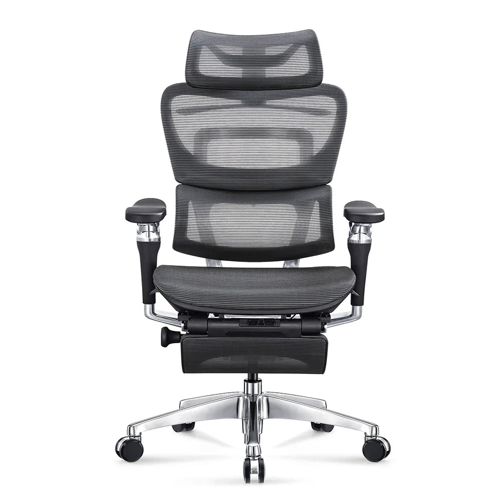 HKM-585939 Ergonomic Adjustable Mesh Executive Office Chair with 7D Armrests and Swivel Base