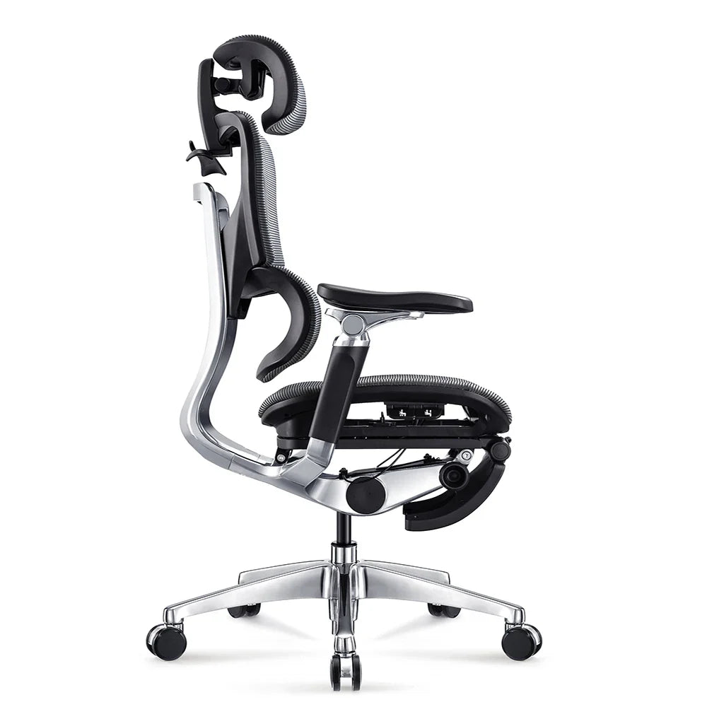 HKM-585939 Ergonomic Adjustable Mesh Executive Office Chair with 7D Armrests and Swivel Base