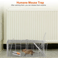 HKM-5860413 Humane and Reusable Mouse Trap - Safe for Families, Easy to Install, for Indoor/Outdoor Use