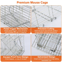 HKM-5860413 Humane and Reusable Mouse Trap - Safe for Families, Easy to Install, for Indoor/Outdoor Use