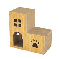 HKM-5860925 Multifunctional Cat Scratch Board and Nest with Toy Ball, Corrugated Paper Design