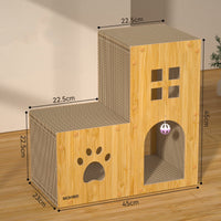 HKM-5860925 Multifunctional Cat Scratch Board and Nest with Toy Ball, Corrugated Paper Design