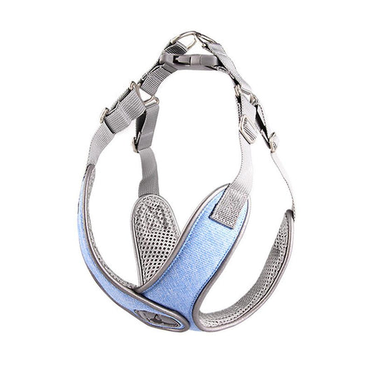 HKM-586195 Breathable Pet Chest Harness with Traction Rope for Small to Medium Dogs in Multiple Colors