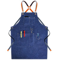 HKM-586195 Canvas Kitchen Apron with Custom Logo, Eco-Friendly Workwear for Hair Stylists and Art Painting