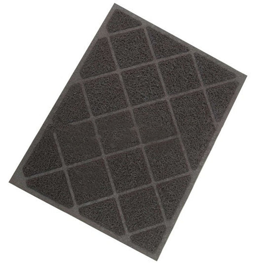 HKM-5862589 Minimalist Solid Color PVC Cat Litter Mat - Modern Rectangle Design for Easy Cleaning