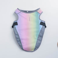 HKM-5863101 Cooling Dog Vest in Dark Blue & Rainbow - Summer Pet Apparel in Multiple Sizes