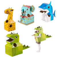 HKM-586323 Creative Wearable Dinosaur Cardboard Costume for Kids - DIY Role Play Toy