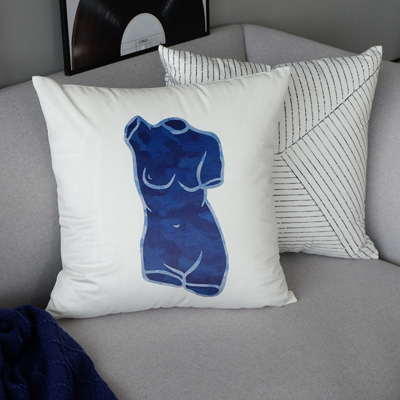 HKM-586387 Light Luxury Velvet Pillowcase 45x45cm with Washing Guidelines