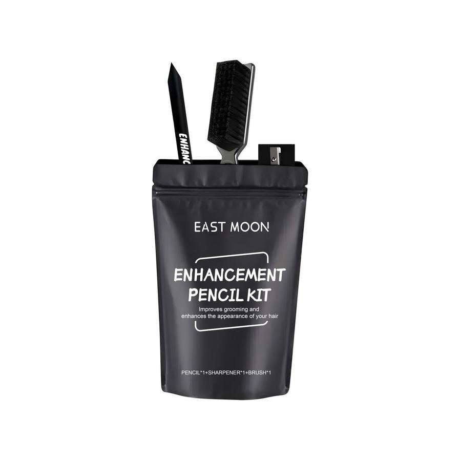 HKM-586387 Men's Beard Grooming Essentials Set with Pencil, Sharpener, and Brush