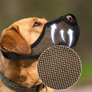 HKM-5863997 Breathable Mesh Dog Muzzle to Prevent Eating, Barking, and Biting